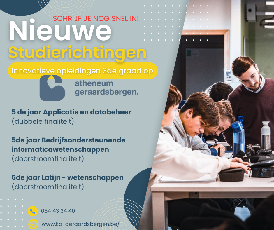 Innovatieve studierichtingen in de kijker: Schrijf je nog snel in!